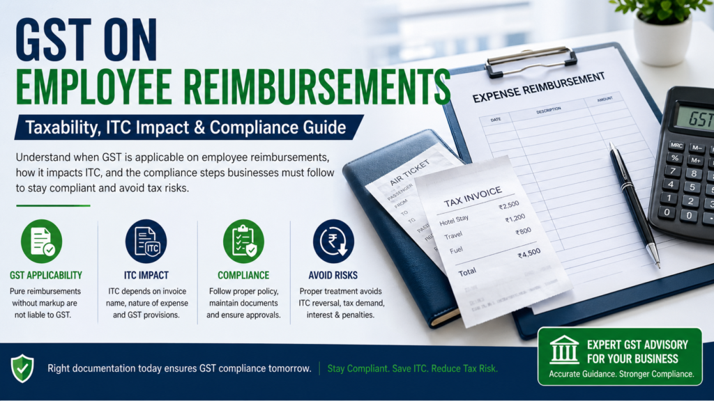 GST on Employee Reimbursements – Taxability, ITC Impact & Practical Compliance Guide 29 gst on employee reimbursements