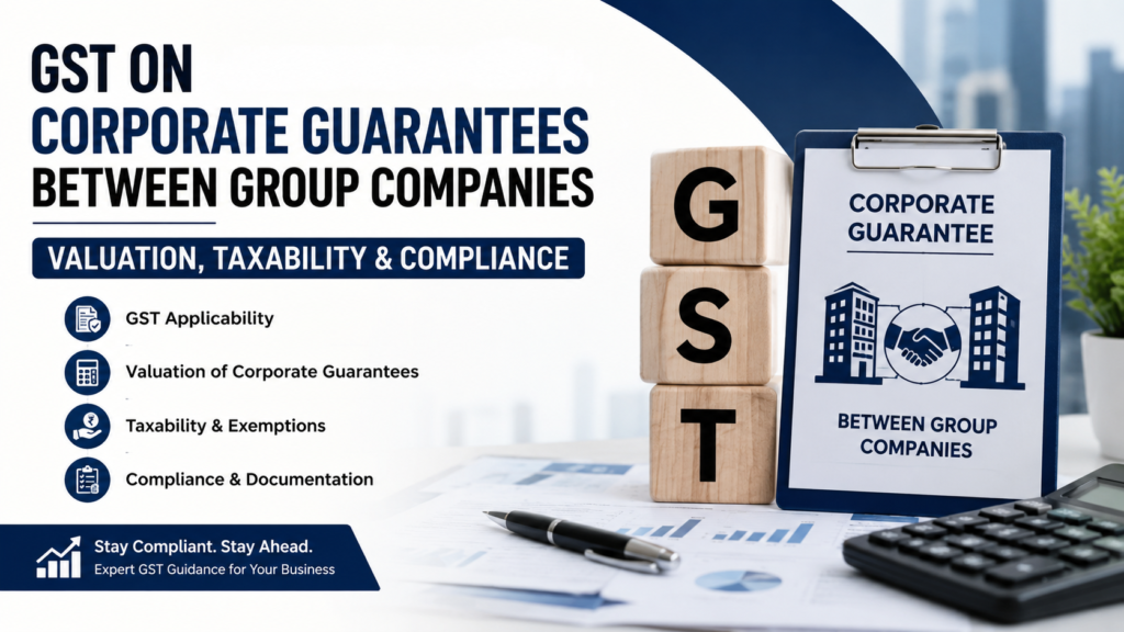 GST on Corporate Guarantees Between Group Companies – Valuation, Taxability & Compliance 35 gst on corporate guarantee