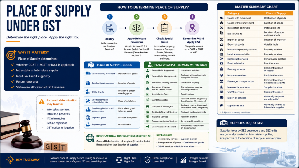 Place of Supply Under GST: Practical Guide with Examples and Summary Charts 50 gst place of supply rules