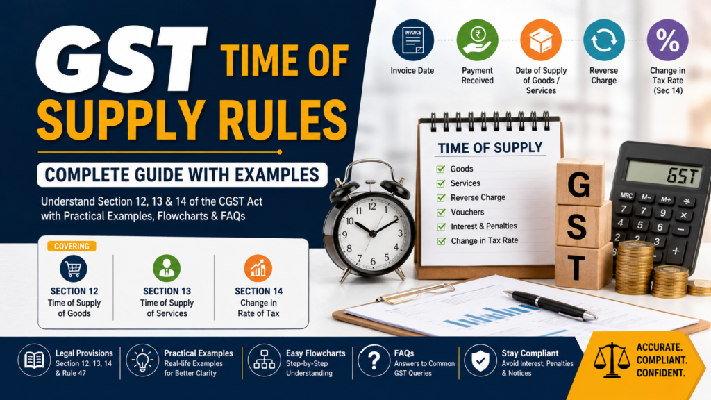 GST Time of Supply Rules Explained: Complete Guide with Examples, Section 12, Section 13 & Section 14 62 gst time of supply